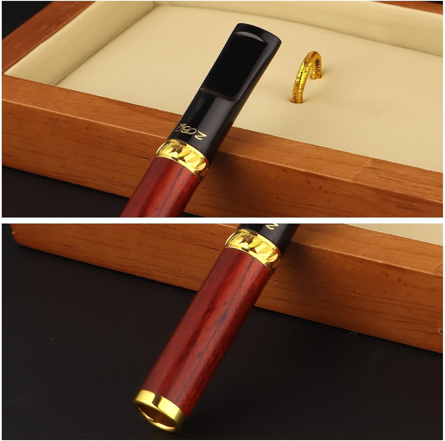 Reusable and Washable Cigarette Filter,Handcrafted Solid Wood and Food-Grade Plastic, Gift for Boyfriend, Father, with Wooden Gift Box,Perfect for Smokers,Cigarette Filter Reduces Tar and Nicotine