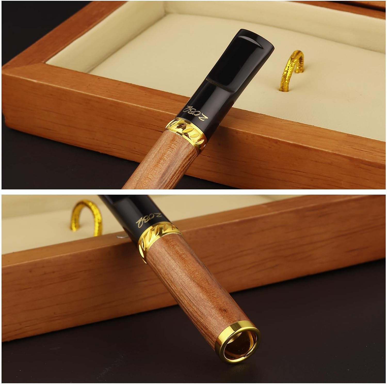 Reusable and Washable Cigarette Filter,Handcrafted Solid Wood and Food-Grade Plastic, Gift for Boyfriend, Father, with Wooden Gift Box,Perfect for Smokers,Cigarette Filter Reduces Tar and Nicotine